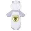 Fine Jersey Infant Short Sleeve Raglan Bodysuit with Hood & Ears Thumbnail