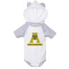 Fine Jersey Infant Short Sleeve Raglan Bodysuit with Hood & Ears Thumbnail