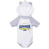 Fine Jersey Infant Short Sleeve Raglan Bodysuit with Hood & Ears Thumbnail