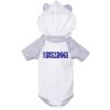 Fine Jersey Infant Short Sleeve Raglan Bodysuit with Hood & Ears Thumbnail