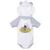 Fine Jersey Infant Short Sleeve Raglan Bodysuit with Hood & Ears Thumbnail
